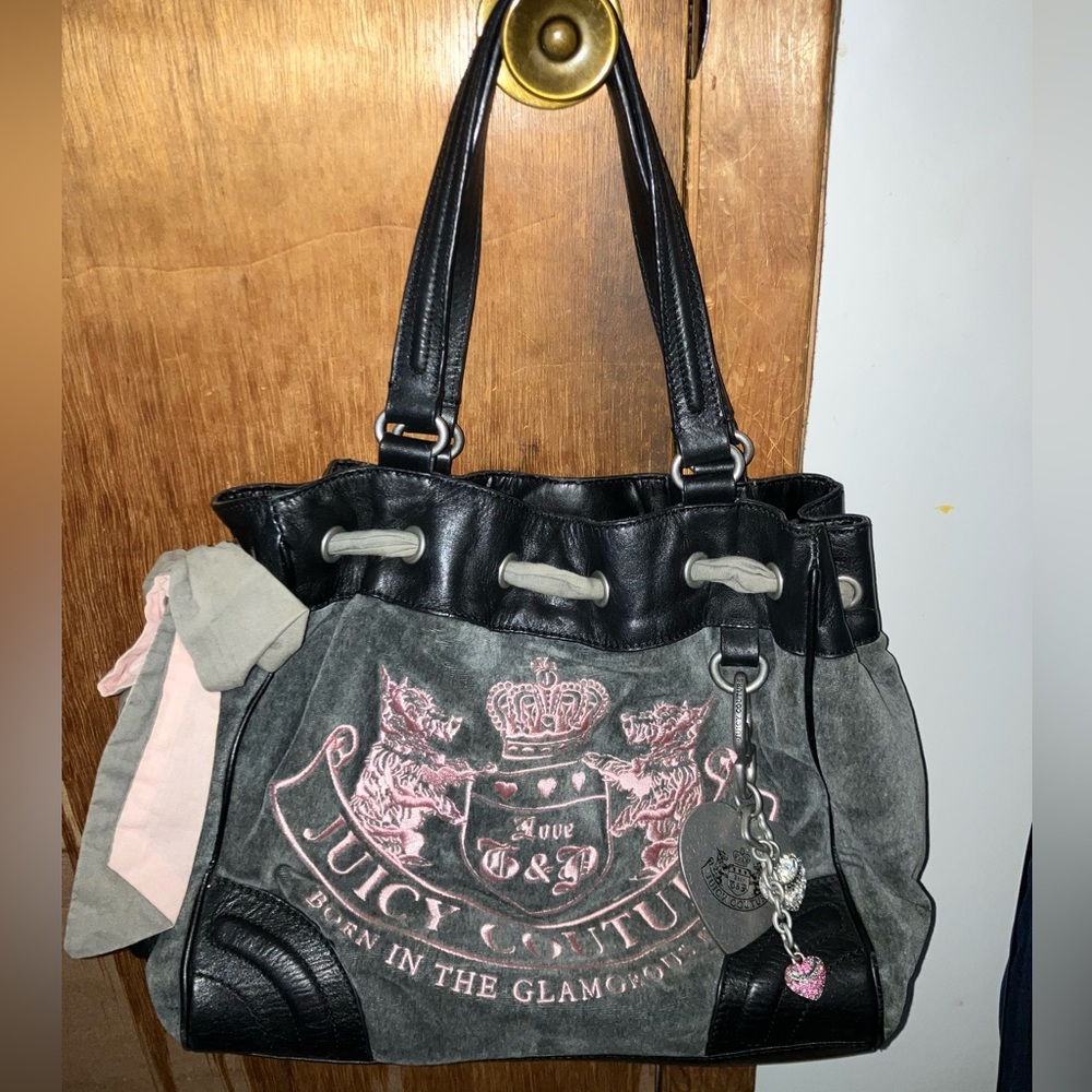 Juicy Couture pink & grey daydreamer bag